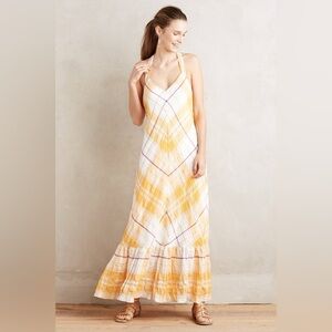 NWT Anthropologie Clementine Maxi Dress Holding Horses Women L Summer Vacation